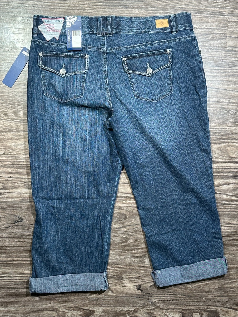 NWT BANDOLINO BOHEME Mykonos Wash Cuffed Cropped Jeans 16 - Picture 7 of 13